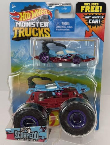 Hot Wheels Monster Trucks Scorpedo with diecast car
