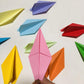 100Pcs Premade Rainbow Origami Paper Airplane Folded Origami Planes for Kids Party Supplies Plane Theme Birthday Baby Shower Party Table Centerpiece