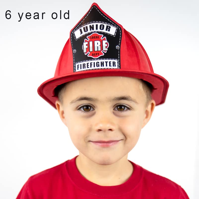 Better Choice Costumes, LLC NOT PLASTIC, Molded Paper Children's Firefighter Hat, Party Supply, Fire Hat Costume Accessory (12)