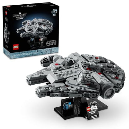 LEGO Star Wars Millennium Falcon 25th Anniversary Collectible - DIY Building Set for Adults, Men & Women, Ages 18+ - A New Hope Model with Display