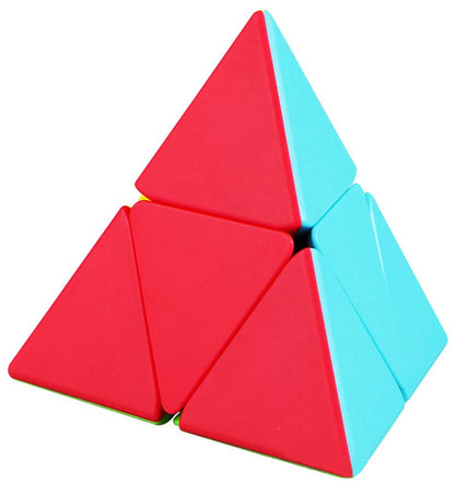QIYI Pyramid Speed Cube 2X2 Stickless Triangle Magic Cube Puzzle Colorful