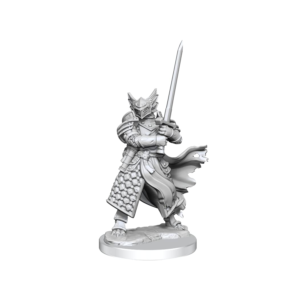 WizKids D&D Frameworks: Dragonborn Paladin Male - Unpainted and Unassembled