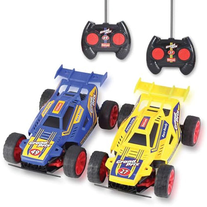 Kidzlane Kids Remote Control Cars - 2 Race Cars Racing Together with All-Direction Drive, 35 ft Range - 2 Pack Remote Control Car Set for Kids - RC