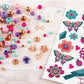 Make It Real: Bedazzled! Charm Bracelets Kit - Blooming Creativity - Create 3 Unique Bracelets, 104 Pieces, Includes Play Tray, All-In-One, DIY