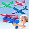 Neoot Toy Airplane, 3 Pack Airplane Launcher Toys 2 Flight Mode Glider Plane Outdoor Toys for Kids Ages 3 4 5 6 7 8 9 10 11 12 Year Old Boys & Girls
