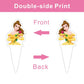 30pcs Princess Cake Decorations with 30pcs Cupcake Toppers Party Supplies for Princess Themed Birthday Decorations