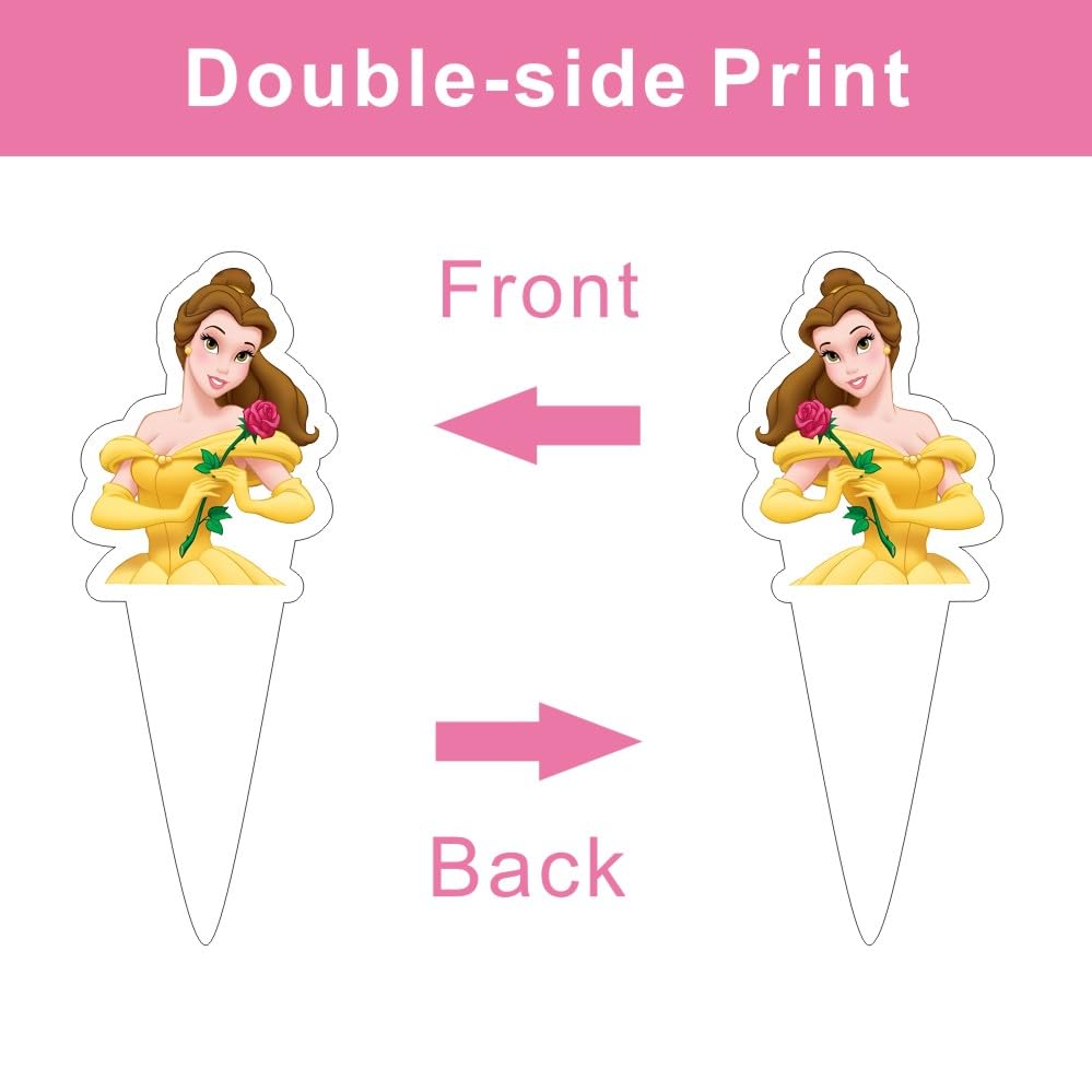 30pcs Princess Cake Decorations with 30pcs Cupcake Toppers Party Supplies for Princess Themed Birthday Decorations
