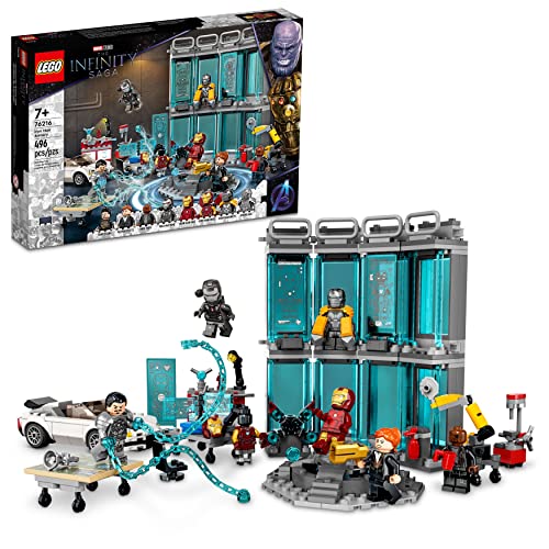 Lego Marvel Iron Man Armory Toy Building Set 76216, Avengers Gift for 7 Plus Year Old Kids, Boys & Girls, Iron Man Pretend Play Toy, Marvel Building