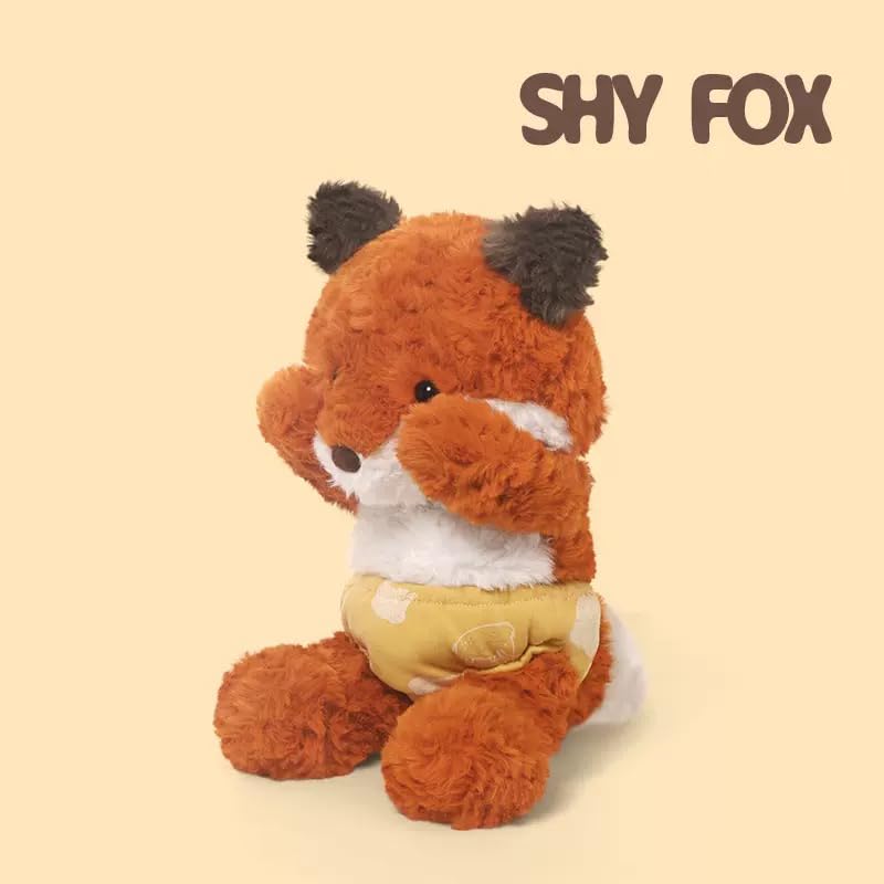 Lambasami Plush Animal Toy with Diaper, Soft Stuffed Dog Pig Fox Set, Baby Pretend Play Gift (Fox, 14.6)
