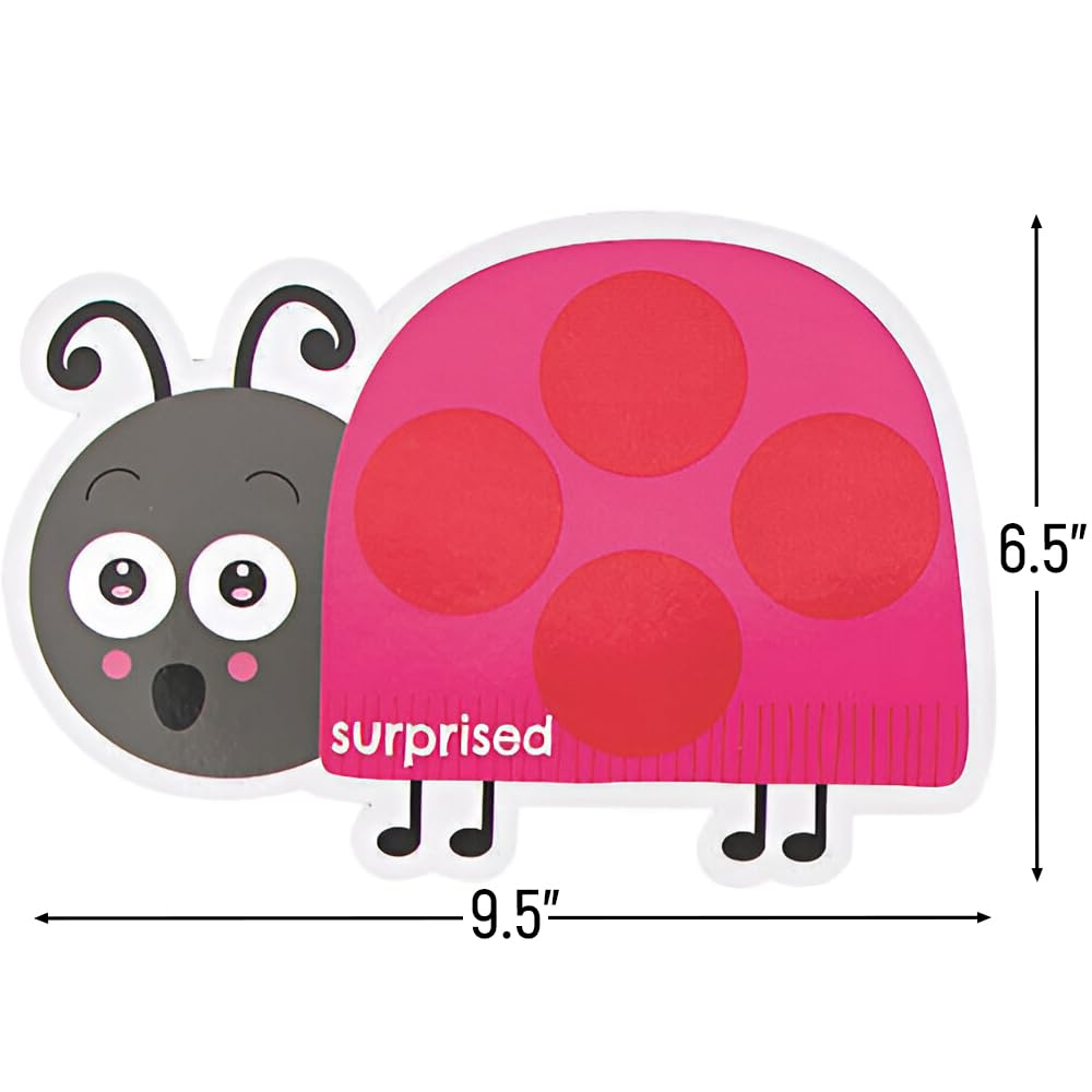 Fun Express Ladybug Emotion Match Cardstock Game - Educational Cards for Kids - Fun Learning Activity to Enhance Emotional Intelligence - 30 Pieces