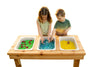 Noble Toys Wooden Toddler Triple Bin Sensory Table | Toddlers Activity Play for Outside | Sand and Water Table for Age 18 Months+ | Fill with Craft