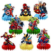 8Pcs Superhero Honeycomb Table Centerpiece, Superhero Birthday Party Supplies Table Decorations for Kids Party Decorations