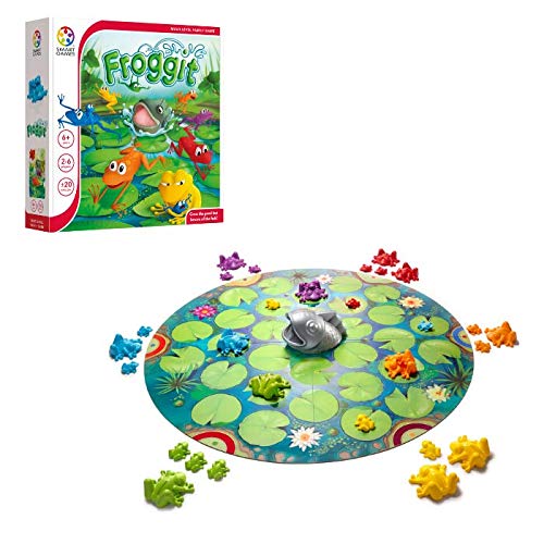 SmartGames Froggit Strategy Board Game with 2-6 Players Family Logic Game Race to The Lily Pads Ages 6+