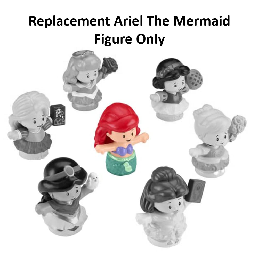 Replacement Part for Fisher-Price Little People Princess Figure Pack - GKG98 ~ Replacement Ariel The Mermaid Figure ~ Works with Other Playsets As