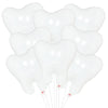 8 Pieces White Tooth Foil Balloons Decorations, 22 Inches Mylar Dental Balloons for Graduation, Tooth Fairy Parties, Dentist Office Decor, Kids First