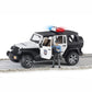 Bruder 02526 Jeep Rubicon Police car with Light skin Policeman, Jeep W/ Light Skin Policeman