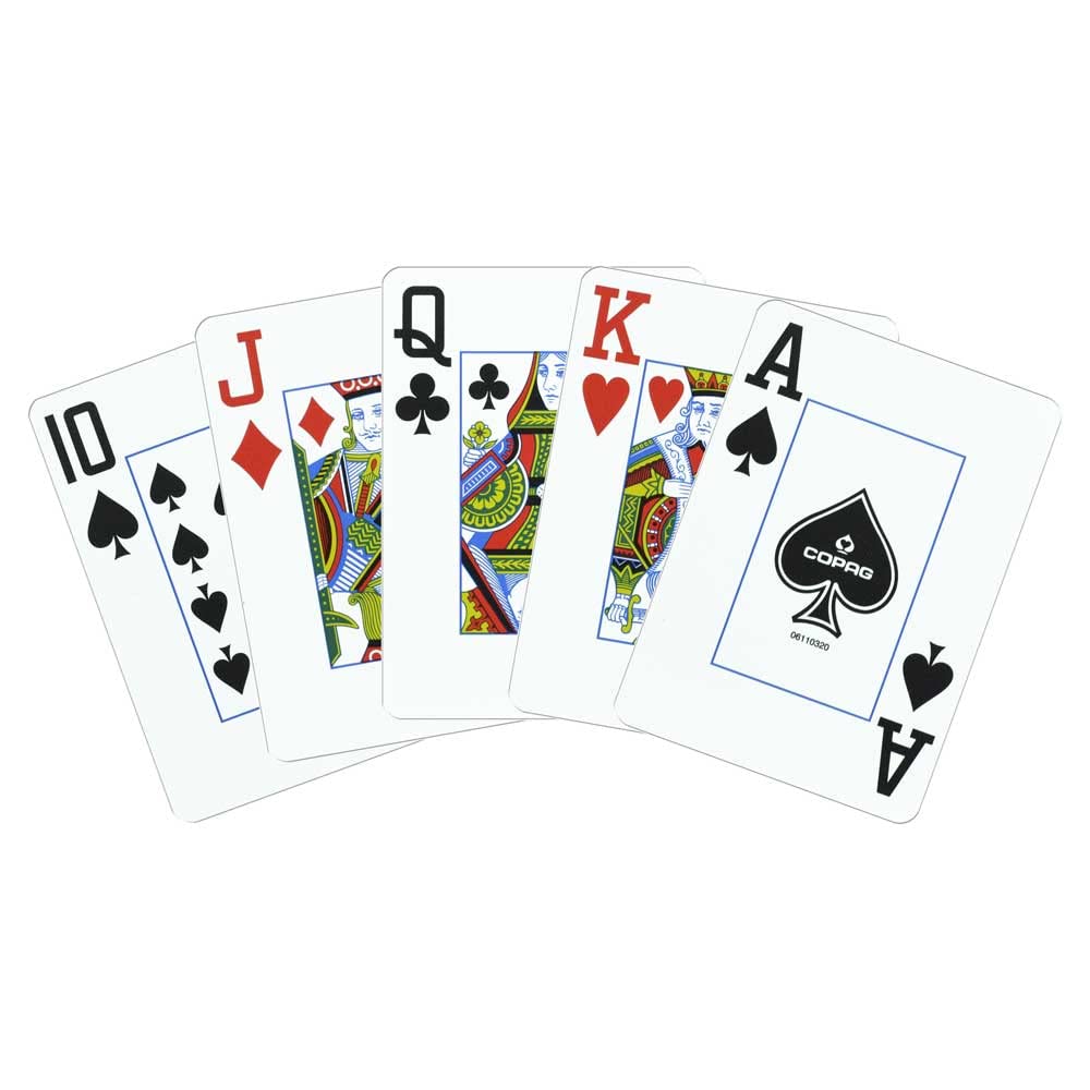 Copag 1546 Design 100% Plastic Playing Cards, Poker Size (Standard) Black/Gold (Jumbo Index, 6 Sets)