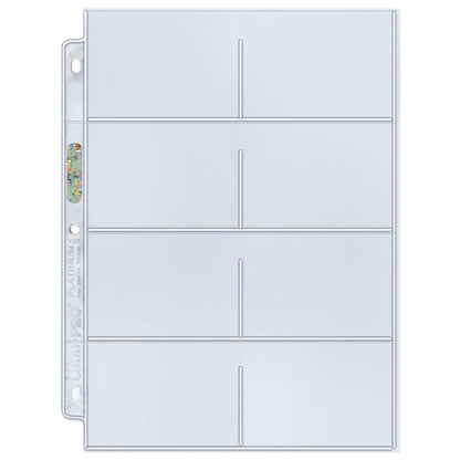 Ultra Pro 8-Pocket Platinum Page with 3-1/2" X 2-3/4" Pockets 100 ct.