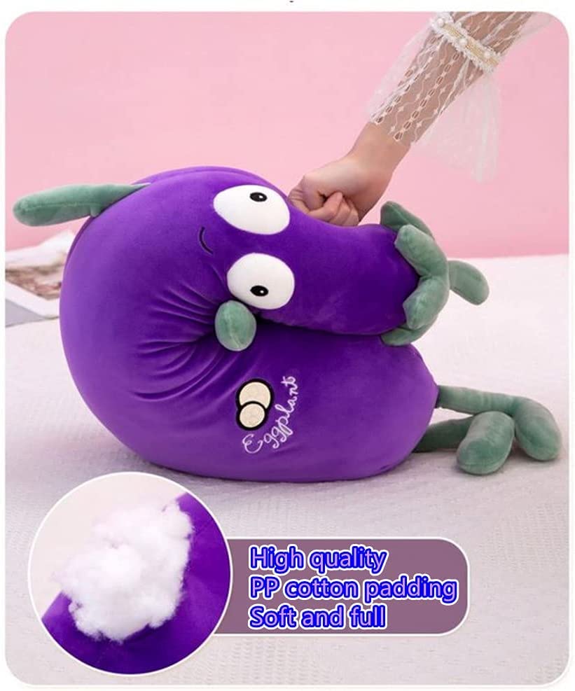 JOSON Purple Large Simulation Mr. Eggplant Doll Sleeping Pillow Doll,Plush Toy Cushion (35.5 inches 90cm)