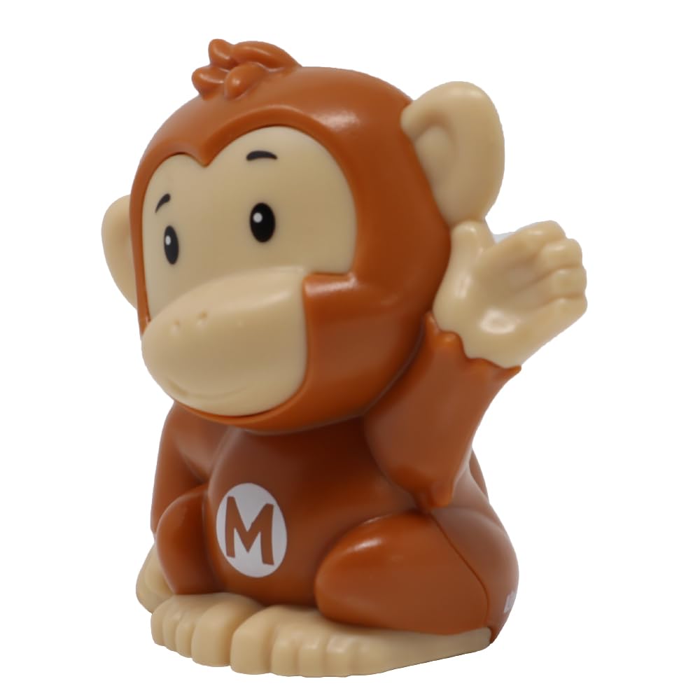 Fisher-Price Replacement Part for Collectible Little People Alphabet Fun Zoo Safari Farm Playset JGR92 - Replacement Letter M Brown and Tan Monkey