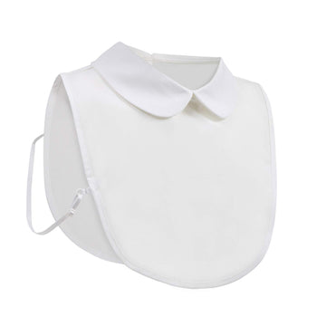 Shinywear Ruffles Turtle Neck False Shirt Collar Lace Crystal Pearls Decorative Dicky Choker Detachable Doll Lapel Blouse (Peter Pan collar White)