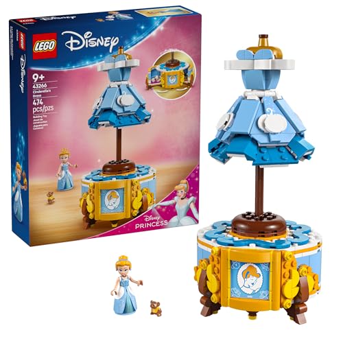 LEGO Disney Princess Cinderella’s Dress Kids Toy with Minidoll Character - Fun Building Toy for Girls and Boys Ages 9 and Up - Disney Gift Idea