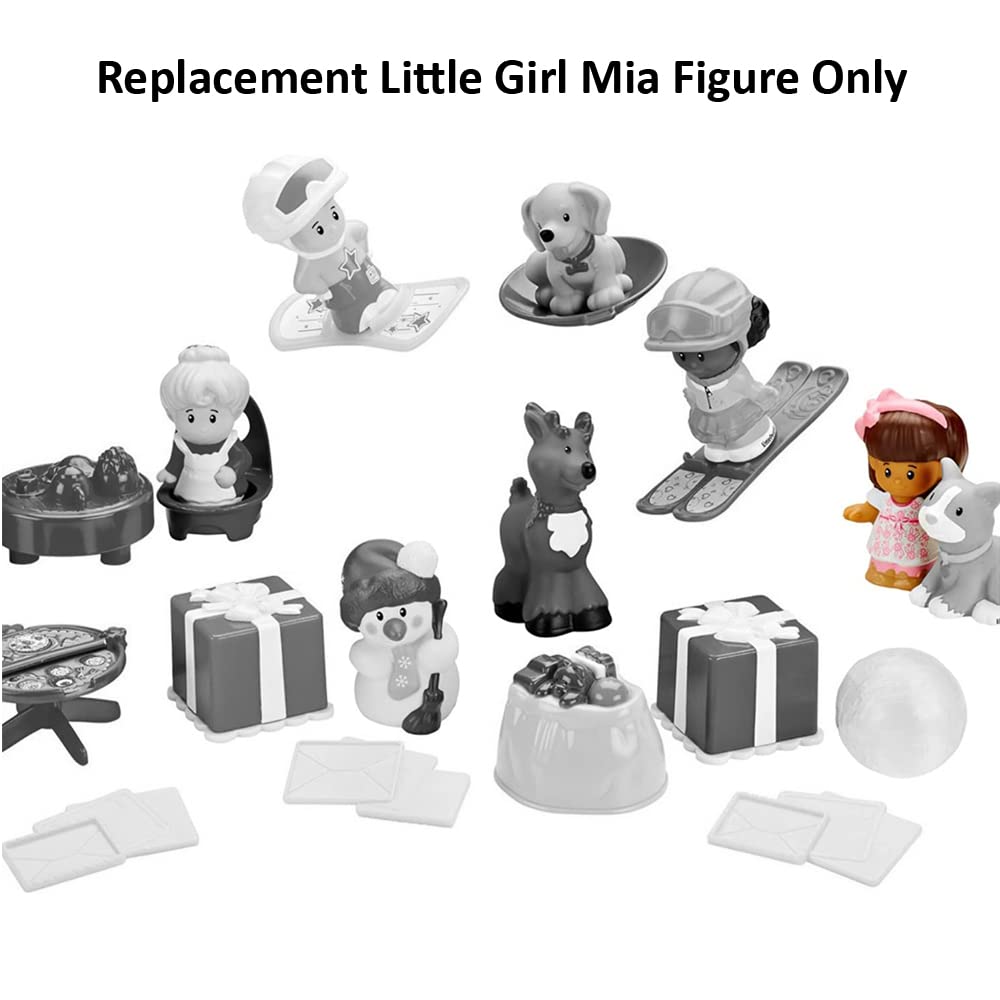 Replacement Part for Fisher-Price Little People Advent Calendar Playset - DGF96 or GLK12 ~ Replacement Little Girl Mia Figure ~ Works With Other