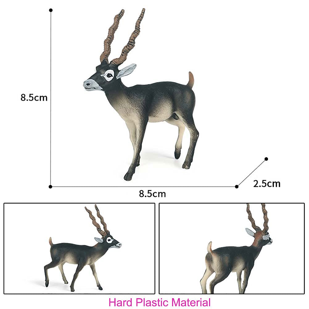JOKFEICE Animal Figures Realistic Plastic Blackbuck Animal Action Model Science Project, Learning Educational Toys, Birthday Gift, Cake Topper