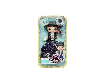 Na Na Na Surprise Glam Series Maxwell Dane Fashion Doll and Metallic Puppy Purse, Brunette Hair, Cute Dog Ear Hat Outfit & Accessories, 2-in-1 Gift