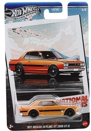 Hot Wheels National Icons Collection - Silver Series Premium 4?Car Die?Cast Set, 1:64 Scale, Ages 3+ (Bundle of 4)
