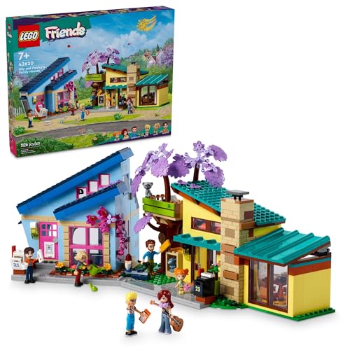 LEGO Friends Olly and Paisley's Family Houses Building Toys - Pretend Play Toy Figures & Playsets for Girls & Boys, Ages 7+ - Gift for Christmas -