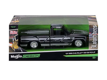 Maisto 1993 Chevrolet 454 SS Pickup Lowrider - Black (Design Lowriders) Diecast 1:24 Scale Model 32550BK
