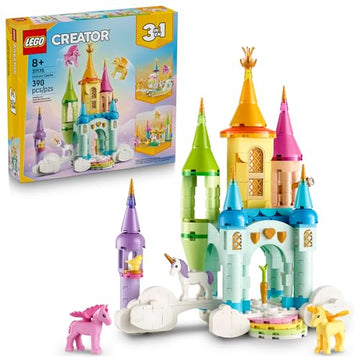 LEGO Creator 3 in 1 Unicorn Castle Building Toy for Kids - Unicorn Toy Trio for Girls & Boys, Ages 8+ - Build 3 Pretend Play Toys with 1 Set