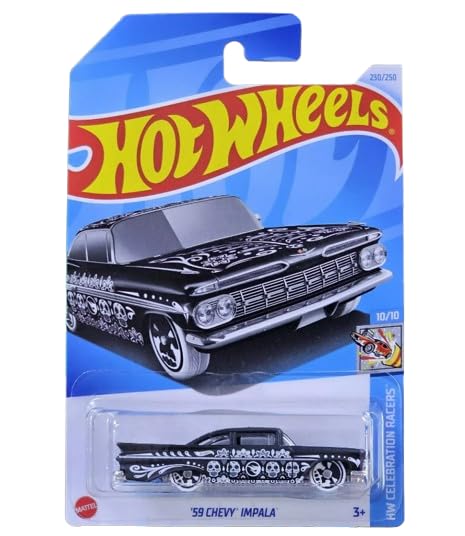 Hot Wheels 59 Chevy Impala (Black), Treasure Hunt HW Celebration Racers 10/10