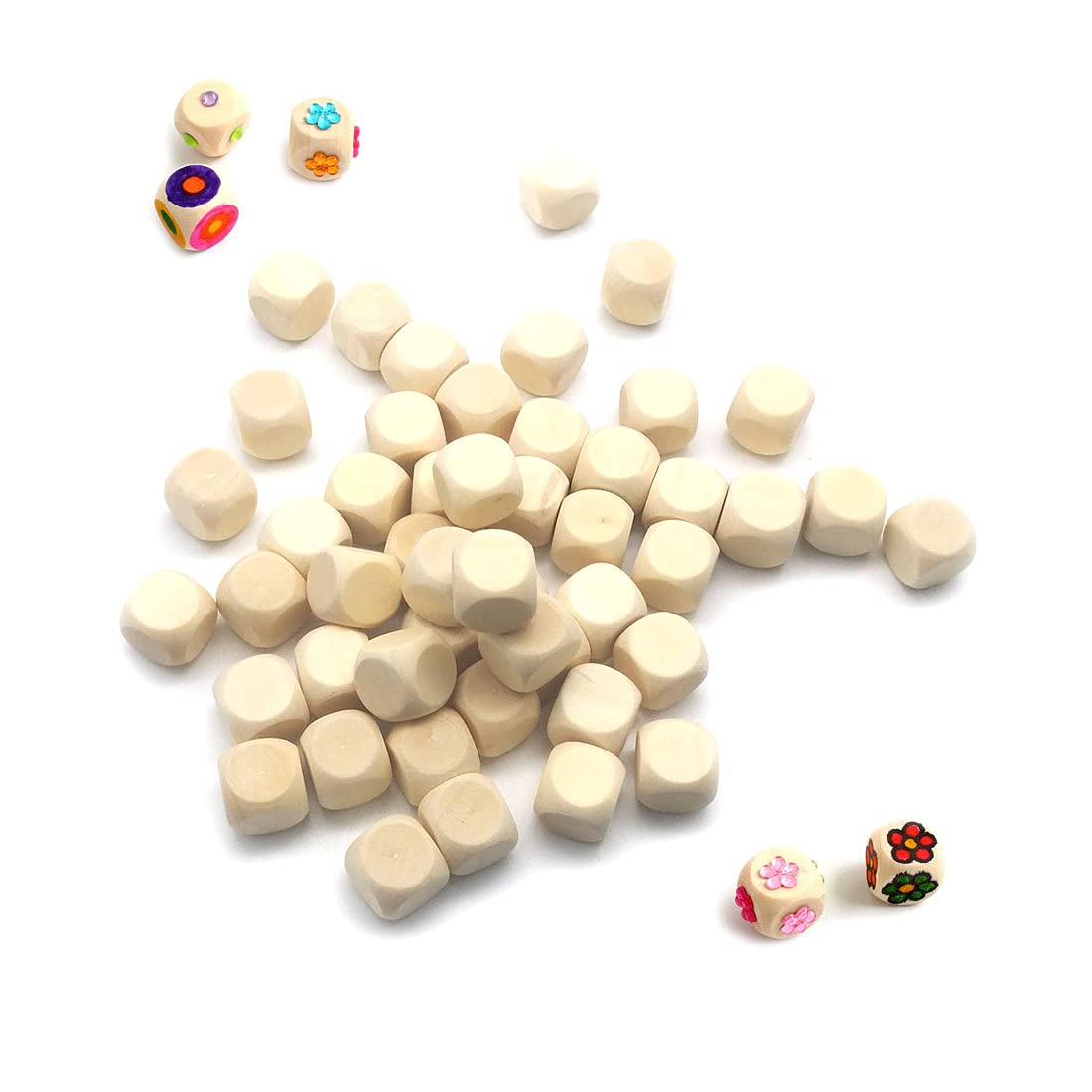 GARASANI 50 Pack Gonggi Konggi Korean Wood Jacks Game Wood Coloring Painting Craft Bulk