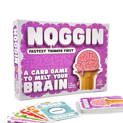 Noggin Party Game - Hilarious Fast-Thinking Word Game, Challenging and Addictive Strategy Card Game for Kids & Adults, Ages 10+, 3+ Players, 10 Minute