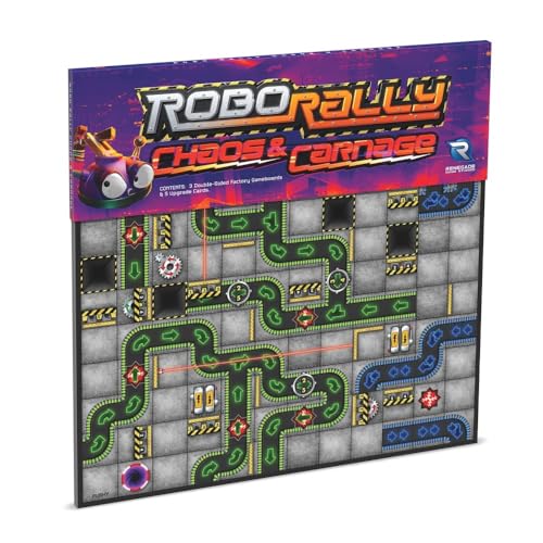 Renegade Game Studios Robo Rally: Chaos & Carnage Expansion Board Game with Teleporters, Crushers, Randomizers