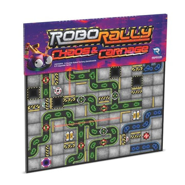 Renegade Game Studios Robo Rally: Chaos & Carnage Expansion Board Game with Teleporters, Crushers, Randomizers