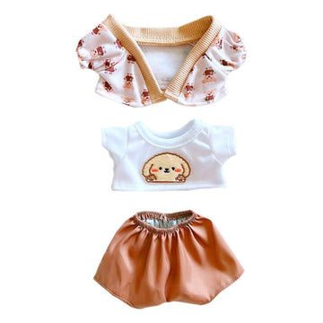 niannyyhouse 20cm Plush Doll Clothes Bear Coat T-Shirt Pants 8in Kpop Stuffed Doll Clothing