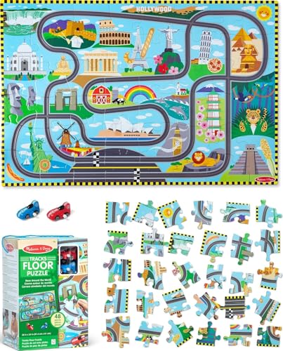 Melissa & Doug Race Around the World Floor Puzzle 48-Piece