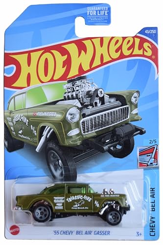 Hot Wheels '55 Chevy Bel Air Gassger, Chevy Bel Air 2/5 [Green] 43/250
