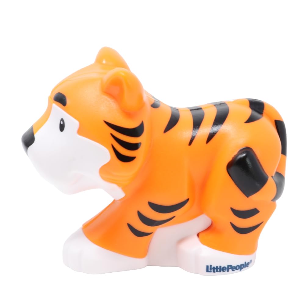 Fisher-Price Replacement Part Little People Noah's Ark Zoo Safari Jungle Animals Playset JLV11 - Replacement Dark Orange Tiger Figure