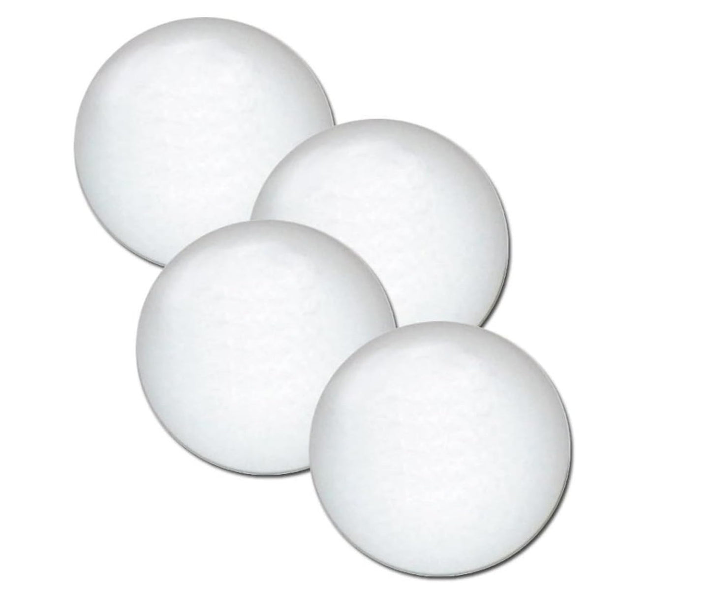 Fat Cat Foosball/Soccer Game Table Soccer Balls: 36 mm Regulation Size Foosballs, Solid White, 4 Pack