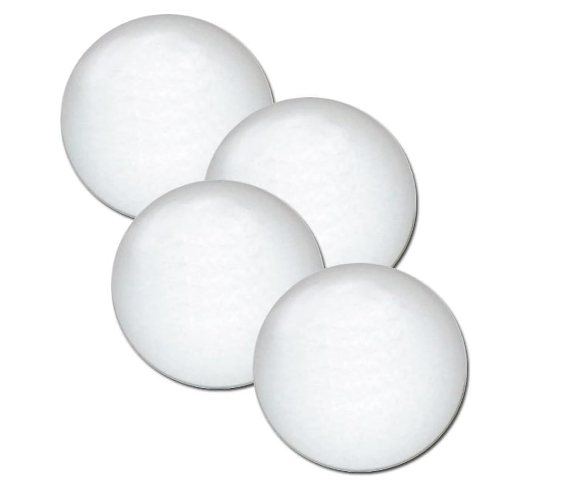 Fat Cat Foosball/Soccer Game Table Soccer Balls: 36 mm Regulation Size Foosballs, Solid White, 4 Pack