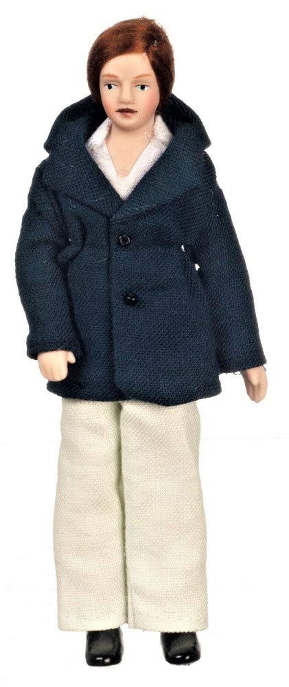 Dollhouse Miniature Doll Male, Modern Outfit, Porcelain #G7676