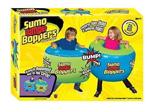 Big Time Toys Sumo Bumper Boppers Belly Bumper Toy, Set of 2 with 2 Repair Patches, Kids get Active and Silly, Air inflated Fun, More Fun Than