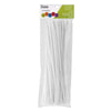 Essentials By Leisure Arts Chenille Stems White, 12 Inch 6mm, Bendable Craft Pipe Cleaners for DIY Projects, Dolls, Ornaments, Jewelry,