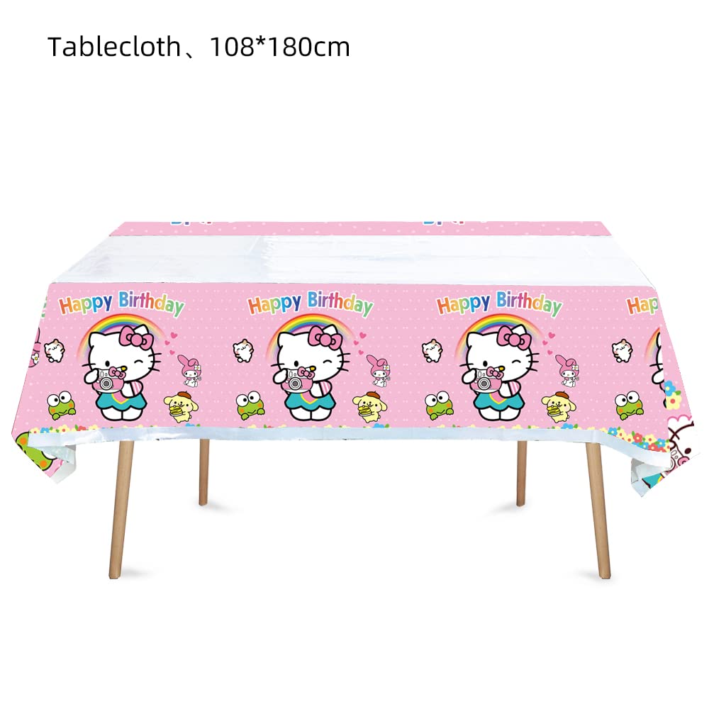 41pcs Children Party Supplies 20 Plates + 20 Napkin + 1Tablecloth Children Birthday Party Decorations, for Girl and Boy