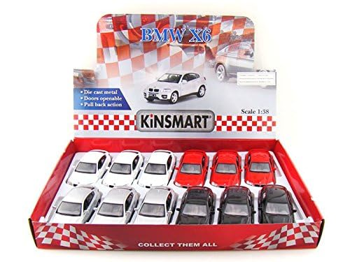 KiNSMART BMW X6 5" 1:38 Scale Die Cast Metal Model w/Pullback Action (Black)