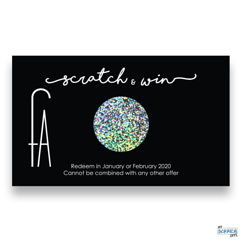 My Scratch Offs 1 in Glitter Round Scratch-Off Stickers, 100 Pack